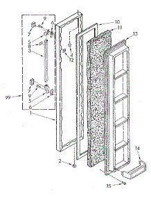Freezer Door parts for Kenmore Refrigerator 106.8590271 (1068590271, 106 8590271) from AppliancePartsPros.com