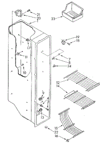 Freezer Liner parts for Kenmore Refrigerator 106.8590273 (1068590273, 106 8590273) from AppliancePartsPros.com