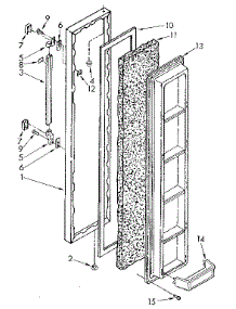 Freezer Door parts for Kenmore Refrigerator 106.8590273 (1068590273, 106 8590273) from AppliancePartsPros.com
