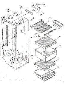 Refrigerator Liner parts for Kenmore Refrigerator 106.8590312 (1068590312, 106 8590312) from AppliancePartsPros.com