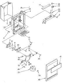 Dispenser Front parts for Kenmore Refrigerator 106.8590533 (1068590533, 106 8590533) from AppliancePartsPros.com