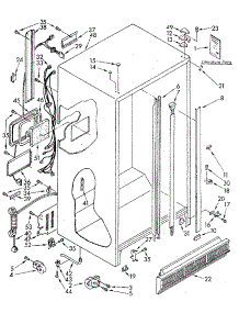 Cabinet parts for Kenmore Refrigerator 106.8592482 (1068592482, 106 8592482) from AppliancePartsPros.com