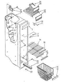 Freezer Liner parts for Kenmore Refrigerator 106.8594664 (1068594664, 106 8594664) from AppliancePartsPros.com