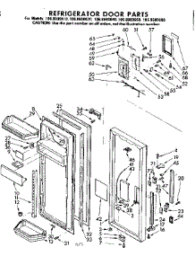 Fresh Food Door parts for Kenmore Refrigerator 106.8600610 (1068600610, 106 8600610) from AppliancePartsPros.com
