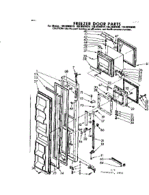 Freezer Door Parts parts for Kenmore Refrigerator 106.8600610 (1068600610, 106 8600610) from AppliancePartsPros.com