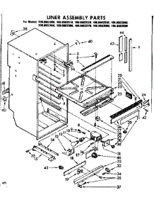 Liner Assembly Parts parts for Kenmore Refrigerator 106.8602000 (1068602000, 106 8602000) from AppliancePartsPros.com