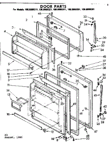 Door Parts parts for Kenmore Refrigerator 106.8609321 (1068609321, 106 8609321) from AppliancePartsPros.com