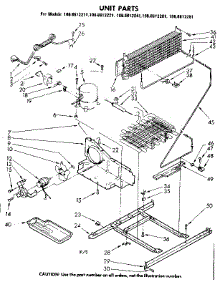 Unit Parts parts for Kenmore Refrigerator 106.8612261 (1068612261, 106 8612261) from AppliancePartsPros.com