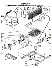 Unit Parts parts for Kenmore Refrigerator 106.8618511 (1068618511, 106 8618511) from AppliancePartsPros.com