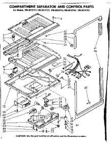 Compartment Separator And Control Parts parts for Kenmore Refrigerator 106.8618723 (1068618723, 106 8618723) from AppliancePartsPros.com