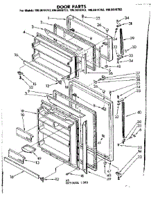 Door Parts parts for Kenmore Refrigerator 106.8618723 (1068618723, 106 8618723) from AppliancePartsPros.com