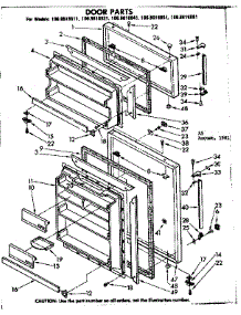 Door Parts parts for Kenmore Refrigerator 106.8618841 (1068618841, 106 8618841) from AppliancePartsPros.com