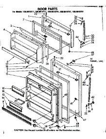 Door Parts parts for Kenmore Refrigerator 106.8619741 (1068619741, 106 8619741) from AppliancePartsPros.com