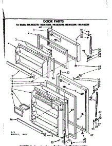 Door Parts parts for Kenmore Refrigerator 106.8632260 (1068632260, 106 8632260) from AppliancePartsPros.com