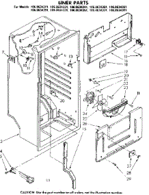 Liner Parts parts for Kenmore Refrigerator 106.8634321 (1068634321, 106 8634321) from AppliancePartsPros.com