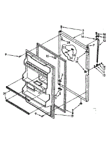 Refrigerator Door Parts parts for Kenmore Refrigerator 106.8646320 (1068646320, 106 8646320) from AppliancePartsPros.com