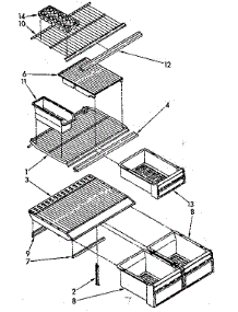 Shelf Parts parts for Kenmore Refrigerator 106.8648410 (1068648410, 106 8648410) from AppliancePartsPros.com
