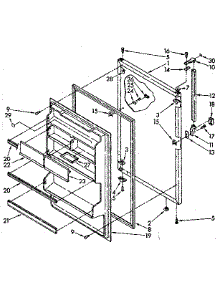 Refrigerator Door Parts parts for Kenmore Refrigerator 106.8648410 (1068648410, 106 8648410) from AppliancePartsPros.com