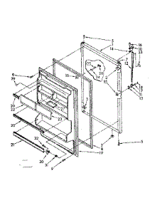 Refrigerator Door Parts parts for Kenmore Refrigerator 106.8668113 (1068668113, 106 8668113) from AppliancePartsPros.com