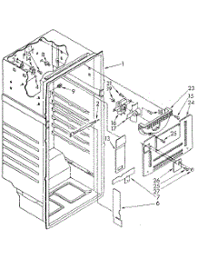 Liner parts for Kenmore Refrigerator 106.8698032 (1068698032, 106 8698032) from AppliancePartsPros.com