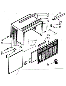 Cabinet Parts parts for Kenmore Heat Pump System 106.8700710 (1068700710, 106 8700710) from AppliancePartsPros.com