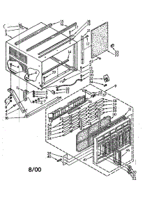 Cabinet parts for Kenmore Air Conditioner 106.8712190 (1068712190, 106 8712190) from AppliancePartsPros.com