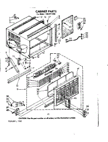 Cabinet Parts parts for Kenmore Room Air Conditioner 106.8721590 (1068721590, 106 8721590) from AppliancePartsPros.com