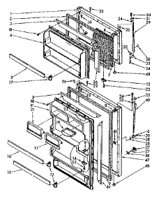 Door Parts parts for Kenmore Refrigerator 106.8740871 (1068740871, 106 8740871) from AppliancePartsPros.com