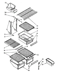 Shelf Parts parts for Kenmore Refrigerator 106.8748580 (1068748580, 106 8748580) from AppliancePartsPros.com