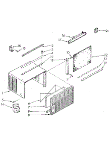 Cabinet parts for Kenmore Room Air Conditioner 106.8750511-AC (1068750511-AC, 106 8750511-AC) from AppliancePartsPros.com
