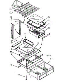 Shelf Parts parts for Kenmore Refrigerator 106.8768870 (1068768870, 106 8768870) from AppliancePartsPros.com