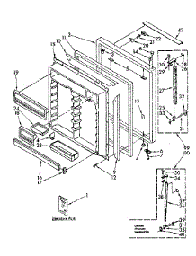 Refrigerator Door Parts parts for Kenmore Refrigerator 106.8772611 (1068772611, 106 8772611) from AppliancePartsPros.com