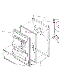 Refrigerator Door Parts parts for Kenmore Refrigerator 106.8776390 (1068776390, 106 8776390) from AppliancePartsPros.com