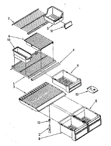 Shelf Parts parts for Kenmore Refrigerator 106.87782012 (10687782012, 106 87782012) from AppliancePartsPros.com