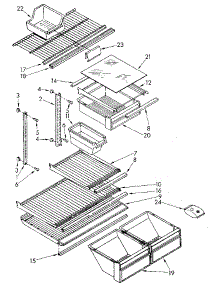 Shelf parts for Kenmore Refrigerator 106.8790317 (1068790317, 106 8790317) from AppliancePartsPros.com