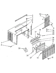 Cabinet parts for Kenmore Air Conditioner 106.8790531 (1068790531, 106 8790531) from AppliancePartsPros.com
