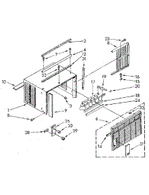 Cabinet parts for Kenmore Air Conditioner 106.8790550 (1068790550, 106 8790550) from AppliancePartsPros.com
