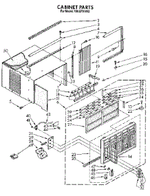 Cabinet parts for Kenmore Air Conditioner 106.8791092 (1068791092, 106 8791092) from AppliancePartsPros.com