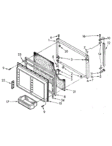 Freezer Door parts for Kenmore Refrigerator 106.8795580 (1068795580, 106 8795580) from AppliancePartsPros.com