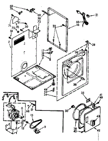 Cabinet parts for Kenmore Dryer 106.88419300 (10688419300, 106 88419300) from AppliancePartsPros.com