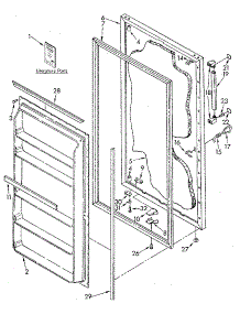 Door parts for Kenmore Freezer 106.9203310 (1069203310, 106 9203310) from AppliancePartsPros.com