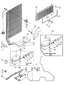 Unit parts for Kenmore Freezer 106.9203310 (1069203310, 106 9203310) from AppliancePartsPros.com