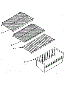 Shelf parts for Kenmore Freezer 106.9205511 (1069205511, 106 9205511) from AppliancePartsPros.com