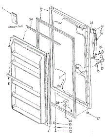 Door parts for Kenmore Freezer 106.9209480 (1069209480, 106 9209480) from AppliancePartsPros.com