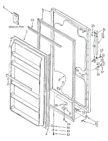 Door parts for Kenmore Freezer 106.9209481 (1069209481, 106 9209481) from AppliancePartsPros.com