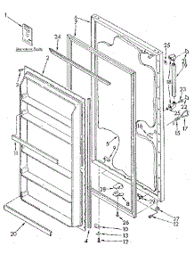 Door parts for Kenmore Freezer 106.9209510 (1069209510, 106 9209510) from AppliancePartsPros.com