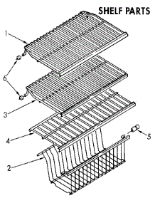 Shelf parts for Kenmore Freezer 106.9233380 (1069233380, 106 9233380) from AppliancePartsPros.com