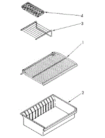 Shelf parts for Kenmore Refrigerator 106.9608042 (1069608042, 106 9608042) from AppliancePartsPros.com