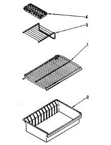Shelf parts for Kenmore Refrigerator 106.9608090 (1069608090, 106 9608090) from AppliancePartsPros.com
