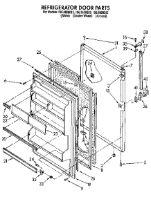 Refrigerator Door parts for Kenmore Refrigerator 106.9608513 (1069608513, 106 9608513) from AppliancePartsPros.com